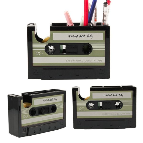 Cassette Tape Dispenser Pen Holder Vase Pencil Pot - Image 4