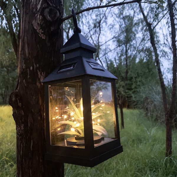 Solar Plant Wind Lantern 20LED String Light Outdoor Garden - Image 5