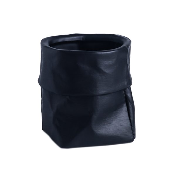 Ceramic Kraft Paper Bag Flower Pot Green Plant Potted Plant - Image 4