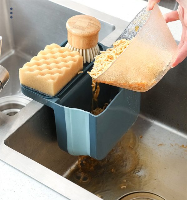 Foldable Drain Filter Shelf Kitchen Drain Basket - Image 7