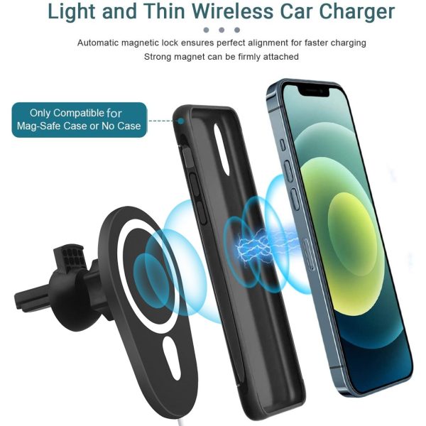 Magnetic Suction Mobile Phone Wireless Charging Car Wireless Mobile Phone - Image 4