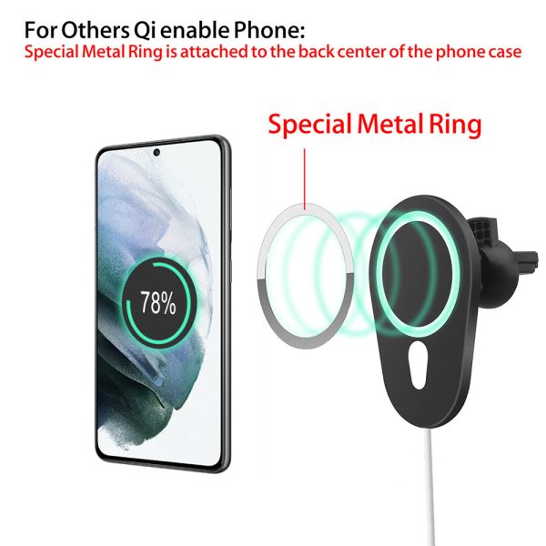 Magnetic Suction Mobile Phone Wireless Charging Car Wireless Mobile Phone - Image 2
