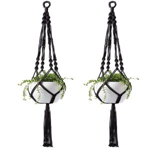 Plant-Linked Indoor And Outdoor Hanging Flowerpot Basket Cotton