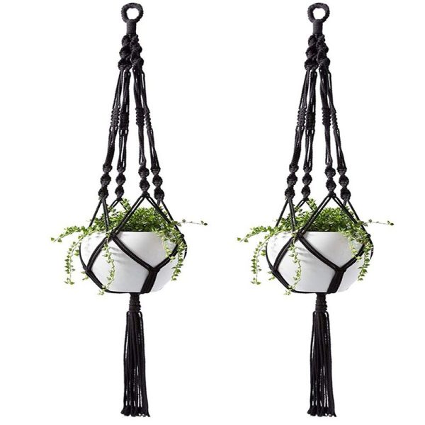 Plant-Linked Indoor And Outdoor Hanging Flowerpot Basket Cotton
