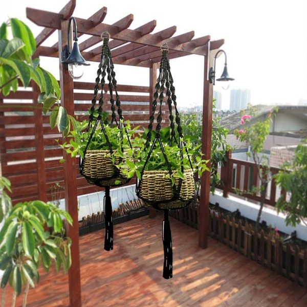 Plant-Linked Indoor And Outdoor Hanging Flowerpot Basket Cotton - Image 3
