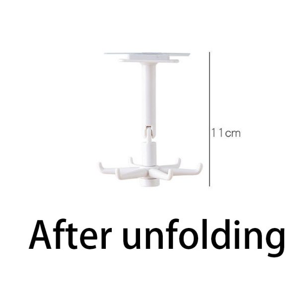 Multifunctional Hook Kitchen Tableware Rotating Hook Black And White Load And Practical Home Use - Image 4