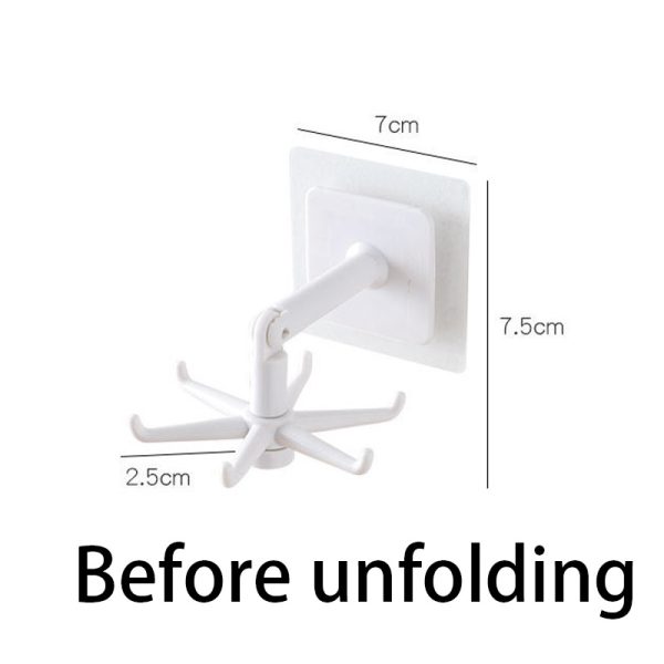 Multifunctional Hook Kitchen Tableware Rotating Hook Black And White Load And Practical Home Use - Image 3