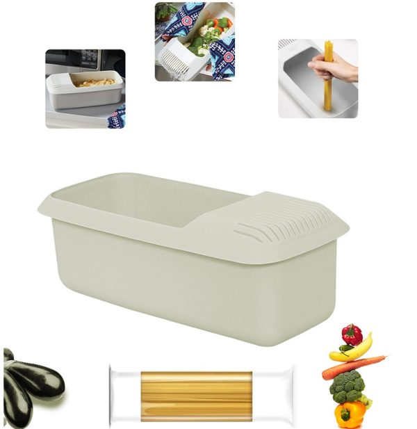 Plastic Kitchen Cooking And Noodles Dual-purpose Plastic Storage Box Kitchen Supplies Gadget Set - Image 5