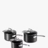 Toughened Non-Stick Saucepan & Lid Set, 3 Piece