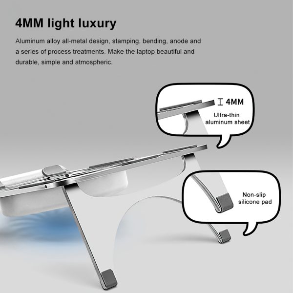 Foreign Trade New Computer Radiator Desktop Office Folding Lifting Computer Cooling Bracket Aluminum Alloy Bracket - Image 4