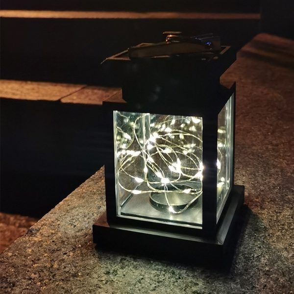 Solar Plant Wind Lantern 20LED String Light Outdoor Garden - Image 2