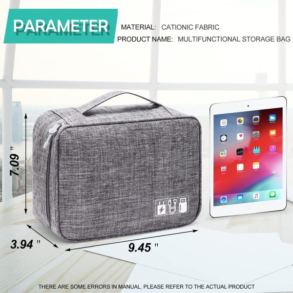 Electronics Organizer Travel Cable Organizer Bag Waterproof Portable Digital Storage Bag Electronic Accessories Case Cable Charger Organizer Case - Image 2