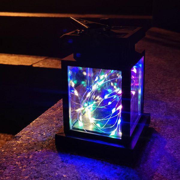 Solar Plant Wind Lantern 20LED String Light Outdoor Garden - Image 4