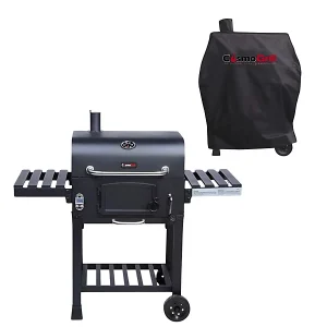 CosmoGrill Outdoor XL Smoker Charcoal Barbecue Grill Garden with Weatherproof Cover