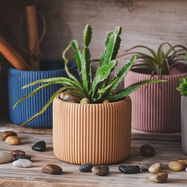 Creative Morandi Color Succulent Cylindrical Flower Pot Simple Style Plant Potted Plant - Image 6